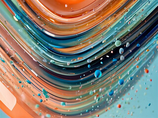 Wall Mural - Abstract liquid art with dynamic swirling colors