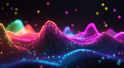 Poster - Abstract Colorful Digital Wave Background