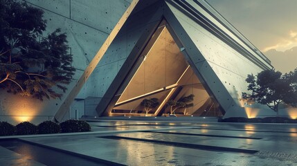 Wall Mural - Triangle Shaped Architecture