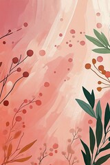 Canvas Print - Abstract botanical art featuring soft colors and delicate shapes in a contemporary design