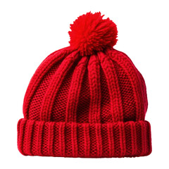 Sticker - PNG Red knitted sweater beanie winter.