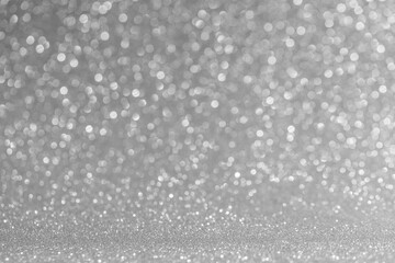 Poster - silver bokeh background close up