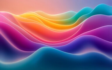 Poster - Abstract Colorful Wave Pattern Background