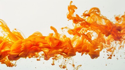 Wall Mural - Orange Ink In Water