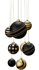 Wall Mural - Cricket Sport Christmas card video 4k animation. Merry Christmas sport greeting card. Hang on a thread ball as a xmas ball and golden bauble on white and green horizontal background.