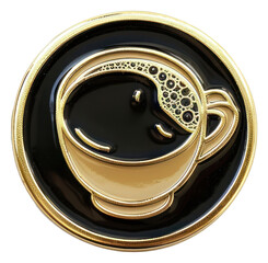 Wall Mural - Elegant coffee cup pin