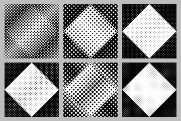 Poster - Seamless circle pattern background set -  abstract vector illustration