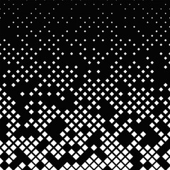 Poster - Monochrome diagonal square pattern background - abstract black and white vector design from squares