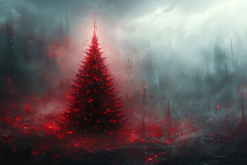 Wall Mural - Christmas Tree Background