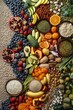 © Fotograf - Colorful arrangement of various fruits and veggies, perfect for a healthy snack or meal display
