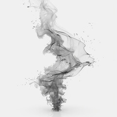 Wall Mural - smoke abstract black white art ink fluid mist cloud swirl motion design texture background wave fog steam shape pattern creative contrast monochrome flow ethereal 