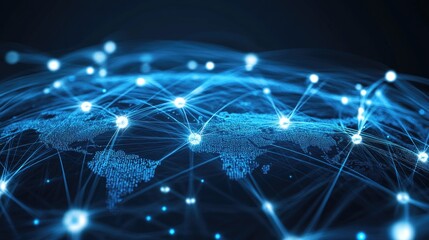 Poster - 3D illustration of a global network connection