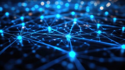 Poster - 3D illustration of a global network connection