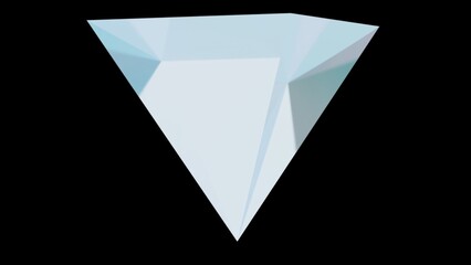 Poster - Abstract Glass Pyramid Shape. Computer generated 3d render