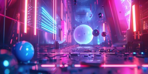 Leinwandbilder - Creates a 3D title design featuring the word 