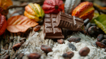 chocolate and cocoa beans