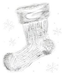 Sticker - PNG Simple christmas socks icon art chandelier festival.