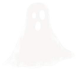 Canvas Print - PNG Simple ghost icon art illustrated blackboard.