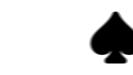 Poster - Animation set, spade. Animations: transparency, zooms, transition top to down, transition left to right, slide up to down, slide left to right