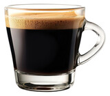 PNG  Rich espresso in glass cup