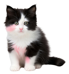 Sticker - PNG A baby Tricolor cat mammal animal kitten.