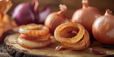 Sticker - Organic Onion and Onion Rings A Versatile Ingredient for a Variety of Dishes