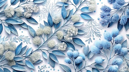 Canvas Print - background with snowflakes