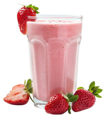 Wall Mural - PNG Fresh strawberry smoothie drink