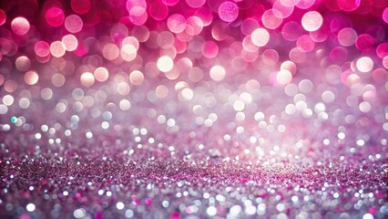 Wall Mural - Gradient white and pink glitter bokeh texture background with a fisheye effect, pink, abstract, fisheye, background, sparkling, sparkles, decorative, bokeh, blurred, elegant, celebration