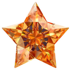 Poster - PNG Shiny orange crystal star