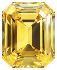 Sticker - PNG Radiant yellow emerald-cut gemstone