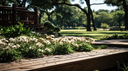 Canvas Print - garden view  