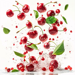 Canvas Print - seamless pattern with cherries