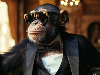 Canvas Print - Debonair Simian at Gala Soiree