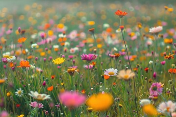 Sticker - Field of Vibrant Wildflowers