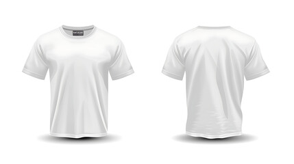 Wall Mural - white tshirt design front and back