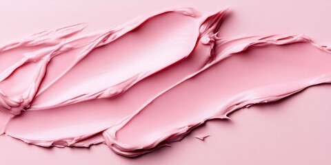 Smooth pink cream texture, abstract minimalist art, soft pastel background, creamy consistency, modern aesthetics, high detail.