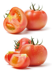 Canvas Print - fresh tomatoes on white background 