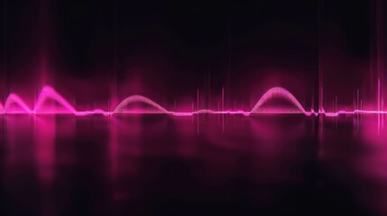 Poster - Abstract Pink Sound Wave Graphic