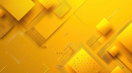 Yellow Geometric Minimalism: Abstract Background Design