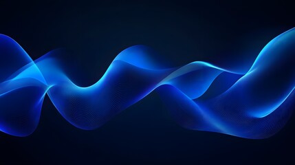Abstract Blue Wave Background, Glowing Effect, Digital Technology Concept for Design