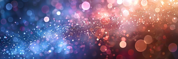 Poster - A colorful background with many small circles. The circles are of different sizes and colors. The background is a mix of blue, red, and purple. The image has a lively and energetic feel to it