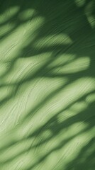 Wall Mural - Green leaf shadows