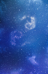 Wall Mural - a space of the galaxy ,atmosphere with stars at blue background