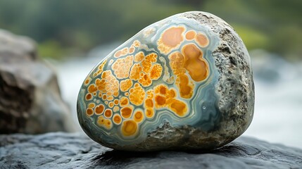 Aufkleber - Ocean jasper from Indonesiajasper stone from Indonesia which at first glance is similar to ocean jasper from Madagascar : Generative AI