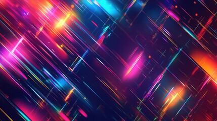 Aufkleber - Abstract digital patterns in bright, neon colors, ideal for tech and futuristic themes.
