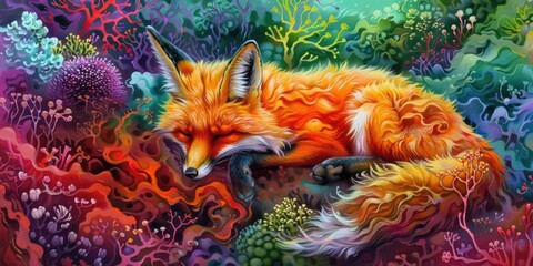 Wall Mural - The plump orange fox