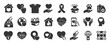 © Abbasy  Kautsar - Charity glyph solid icons collection. Containing content donation, volunteer, foundation, help. Minimal icon and symbol series vector illustration