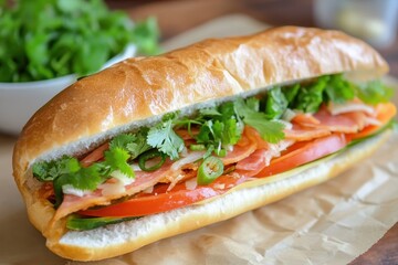 Sticker - Vietnamese sandwich known as banh mi