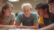 © wannathon - Teenage students study togethe